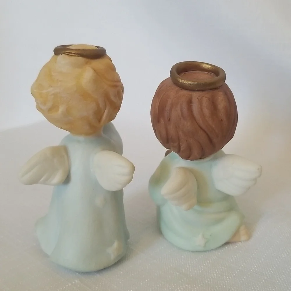 AVON VINTAGE PAIR TWO HEAVENLY BLESSINGS ANGELS FOR CHRISTMAS NATIVITY …